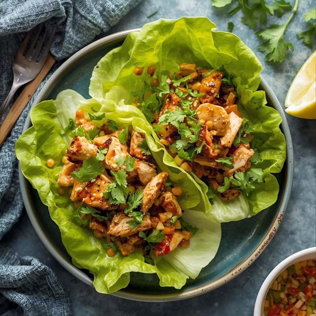 Asian Chicken Lettuce Wraps Recipe