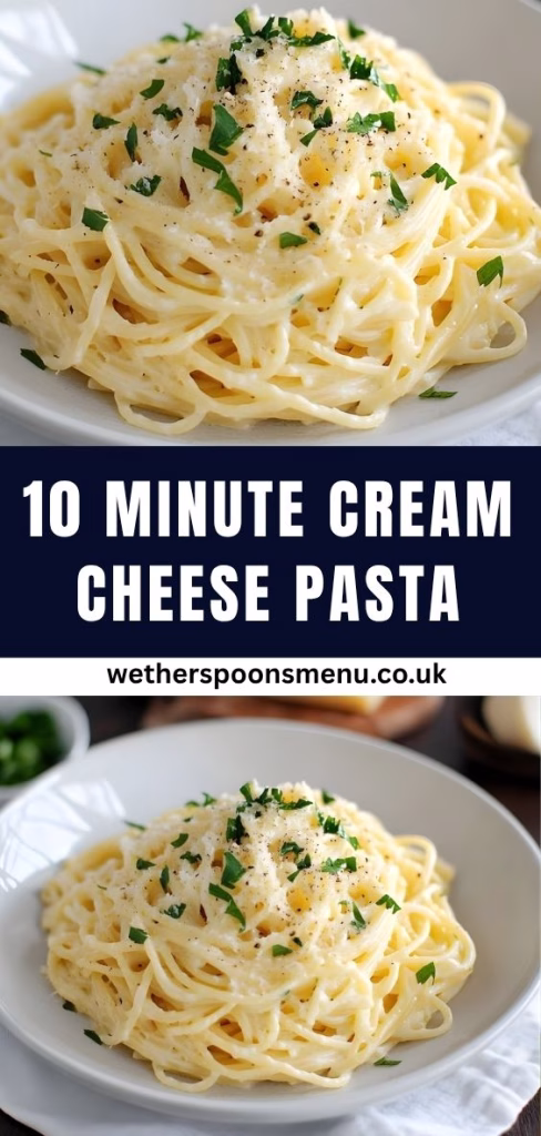 10 Minute Cream Cheese Pasta Recipe