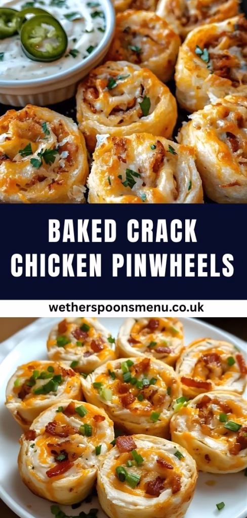 Baked Crack Chicken Pinwheels Recipe