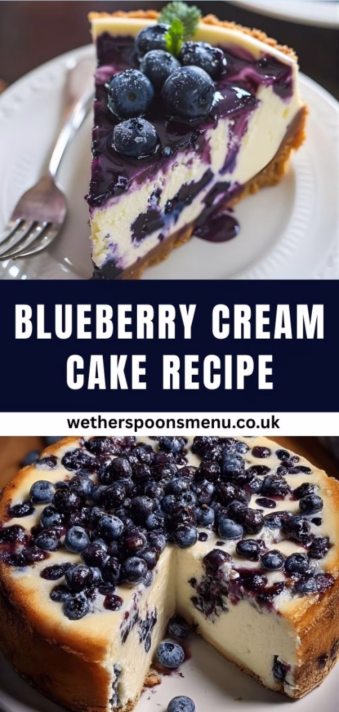 Blueberry Cream Cake Recipe