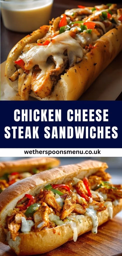 Chicken Cheese Steak Sandwiches Recipe