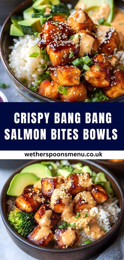 Crispy Bang Bang Salmon Bites Bowls Recipe