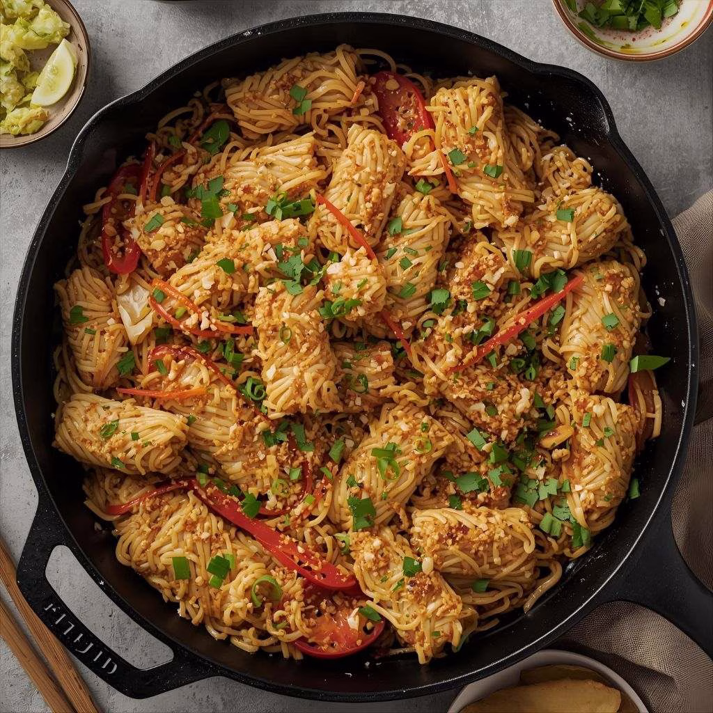 Egg Roll Ramen Skillet Recipe
