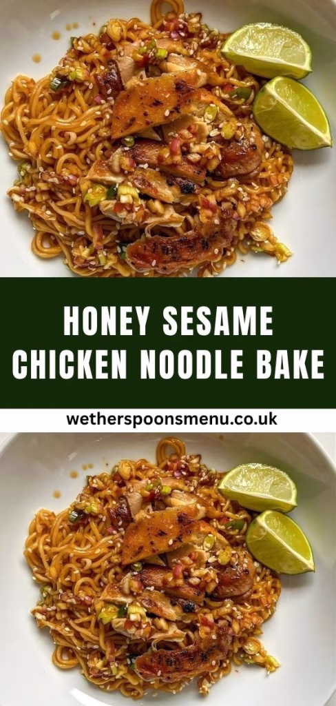 Honey Sesame Chicken Noodle Bake Recipe