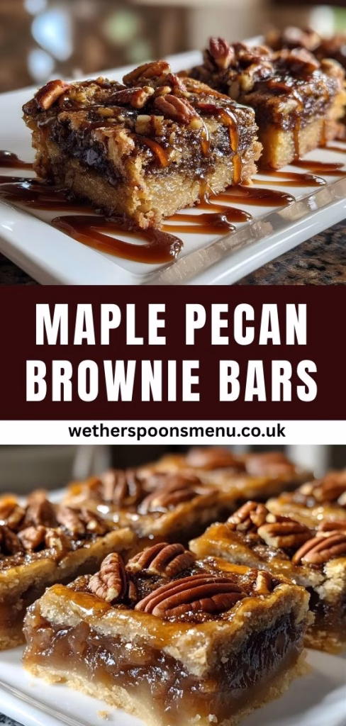 Maple Pecan Brownie Bars Recipe