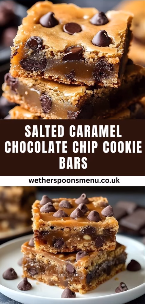 Salted Caramel Chocolate Chip Cookie Bars Recipe
