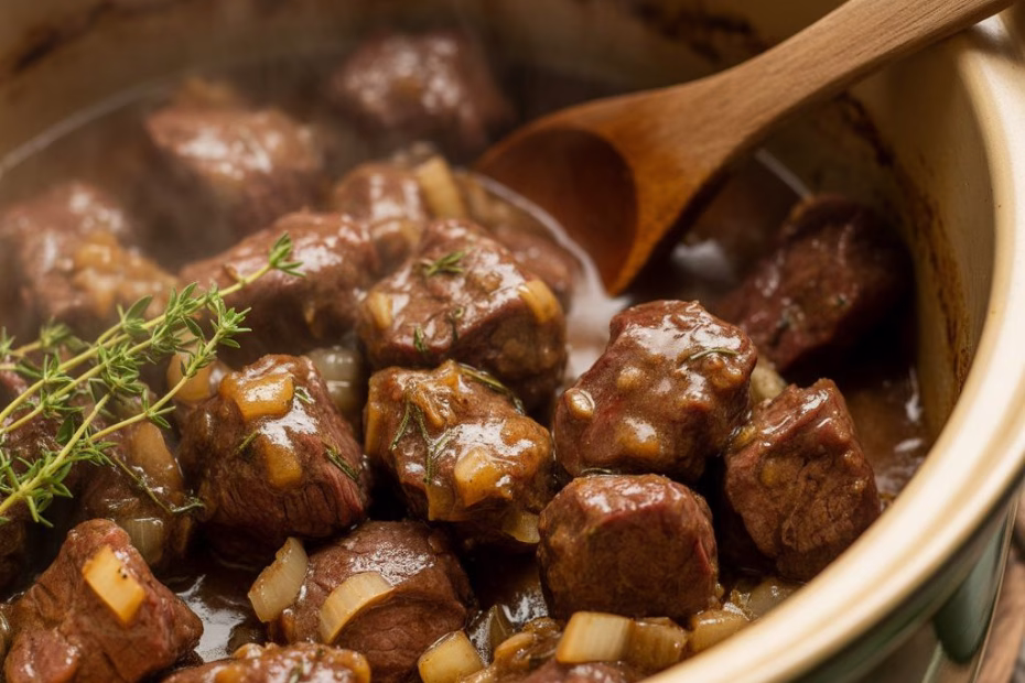 Slow Cooker Steak Bites Recipe