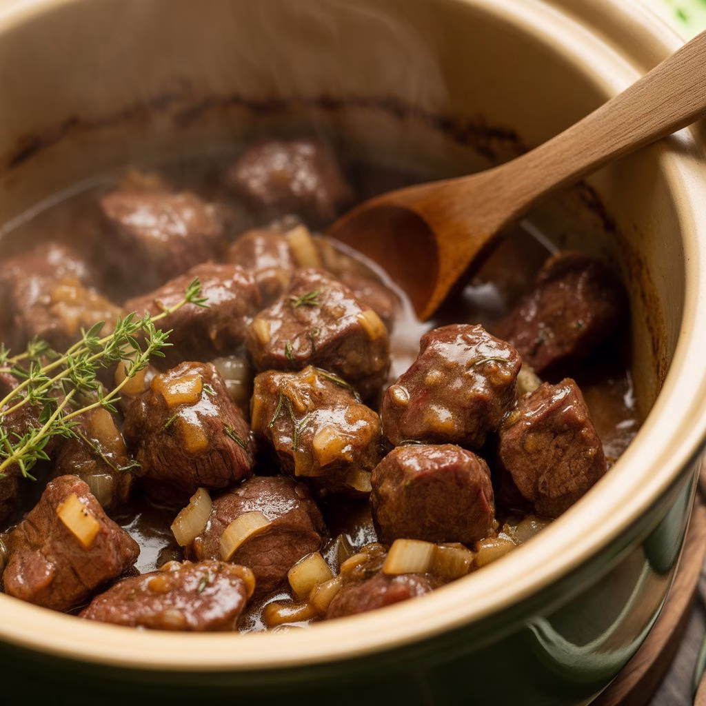 Slow Cooker Steak Bites Recipe