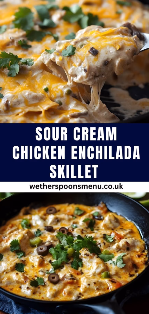 Sour Cream Chicken Enchilada Skillet Recipe