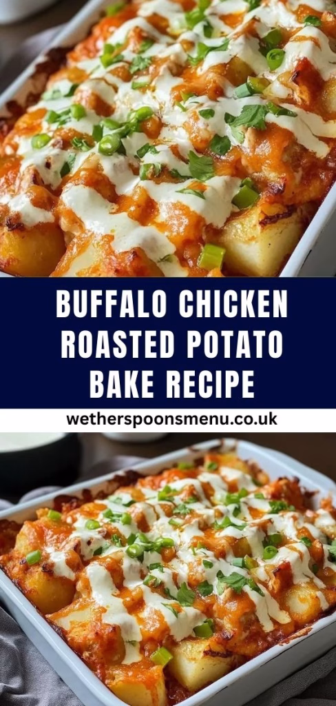 Buffalo Chicken Roasted Potato Bake Recipe