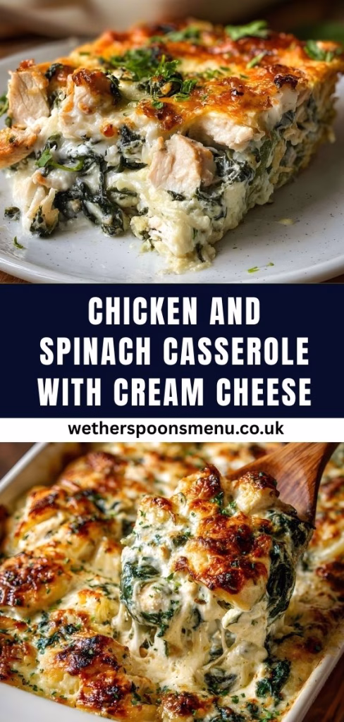 Chicken and Spinach Casserole with Cream Cheese Recipe