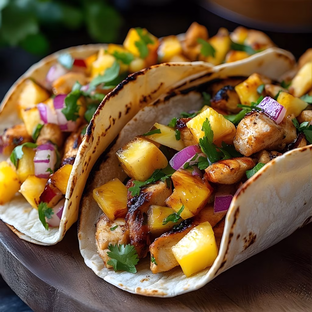 Chipotle Pineapple Chicken Tacos Recipe