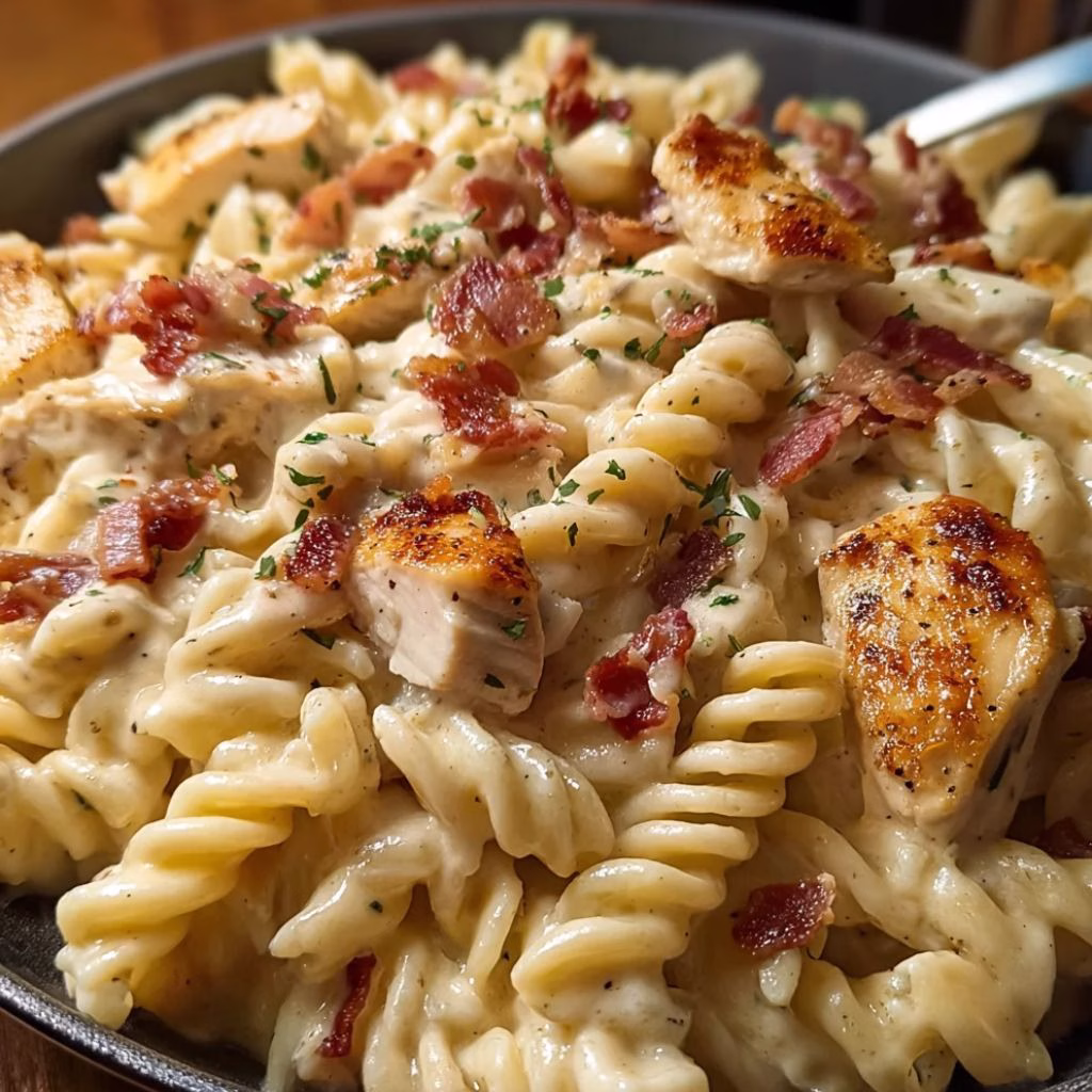 Creamy Chicken Bacon Ranch Pasta Recipe