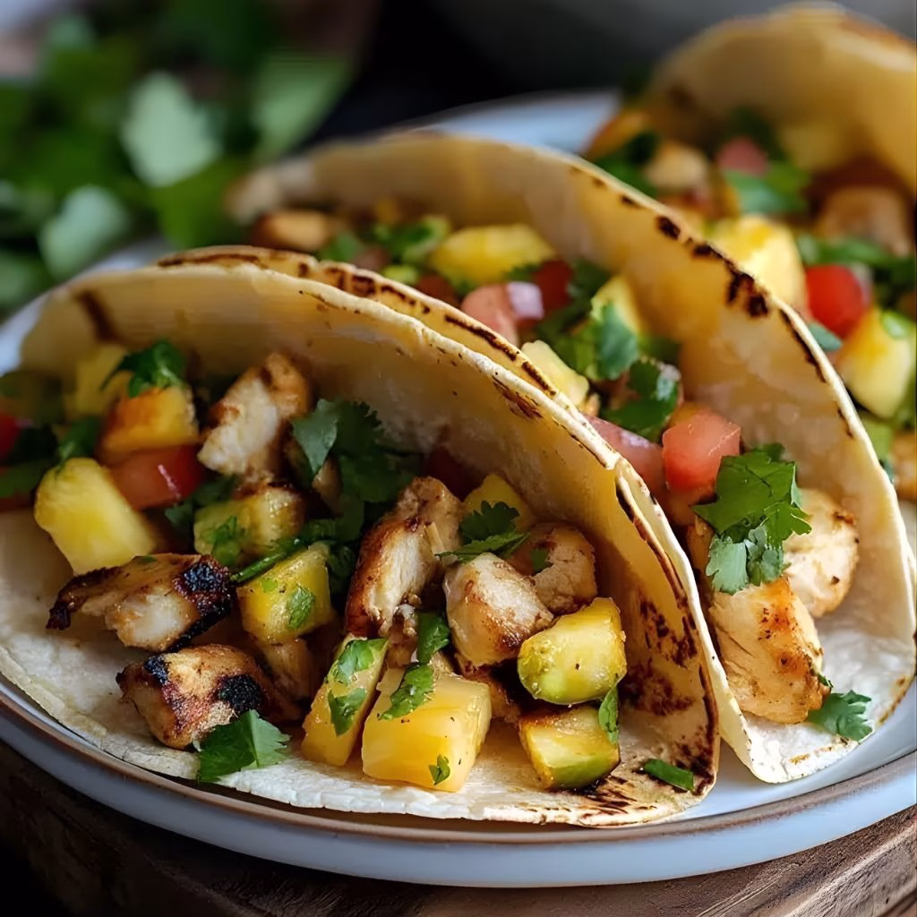Chipotle Pineapple Chicken Tacos Recipe