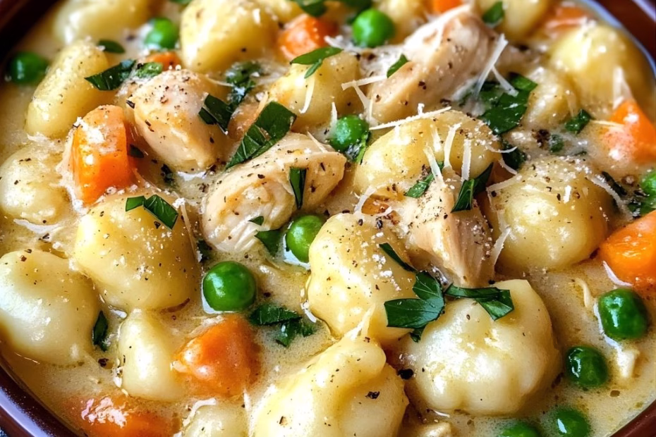 One Pot Gnocchi Chicken Pot Pie Recipe
