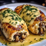 Easy Cheesy Baked Chicken Breasts With Mushrooms Recipe
