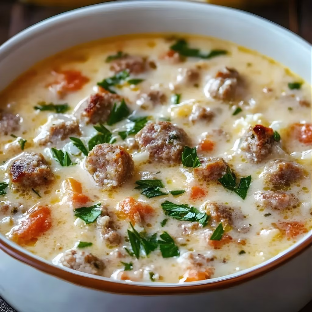 Creamy Parmesan Italian Sausage Soup Recipe