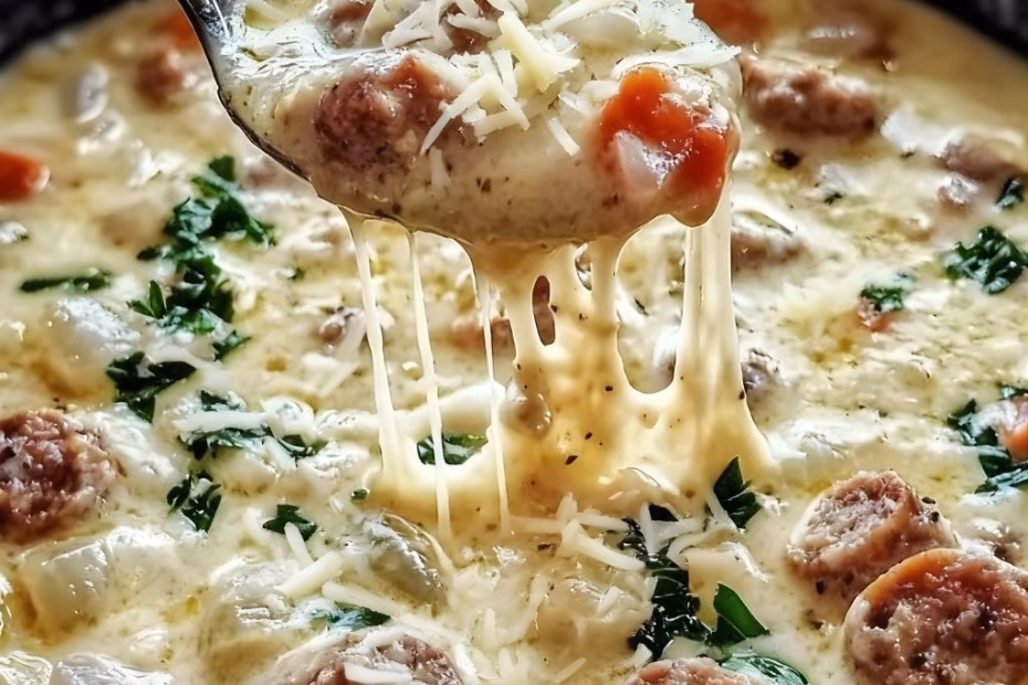 Creamy Parmesan Italian Sausage Soup Recipe