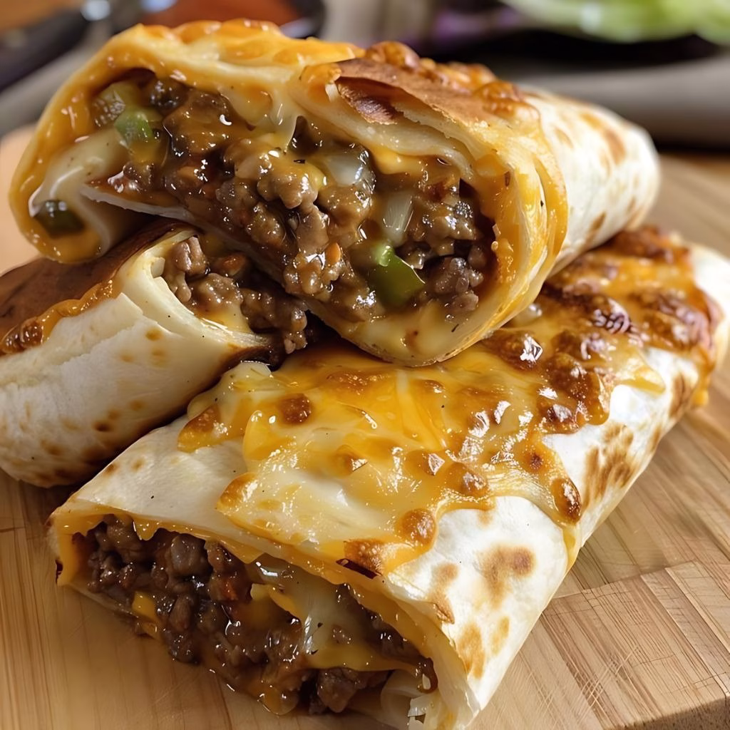 Cheesy Beefy Burrito Delight Recipe