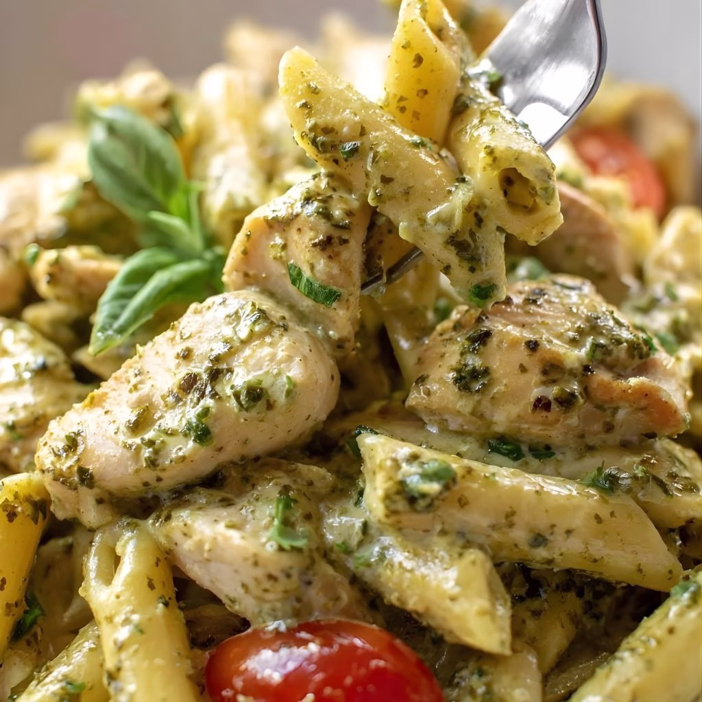 Creamy Chicken Pesto Pasta Recipe