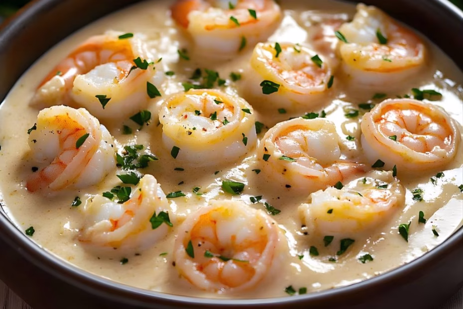 Creamy Garlic Shrimp with Parmesan Recipe
