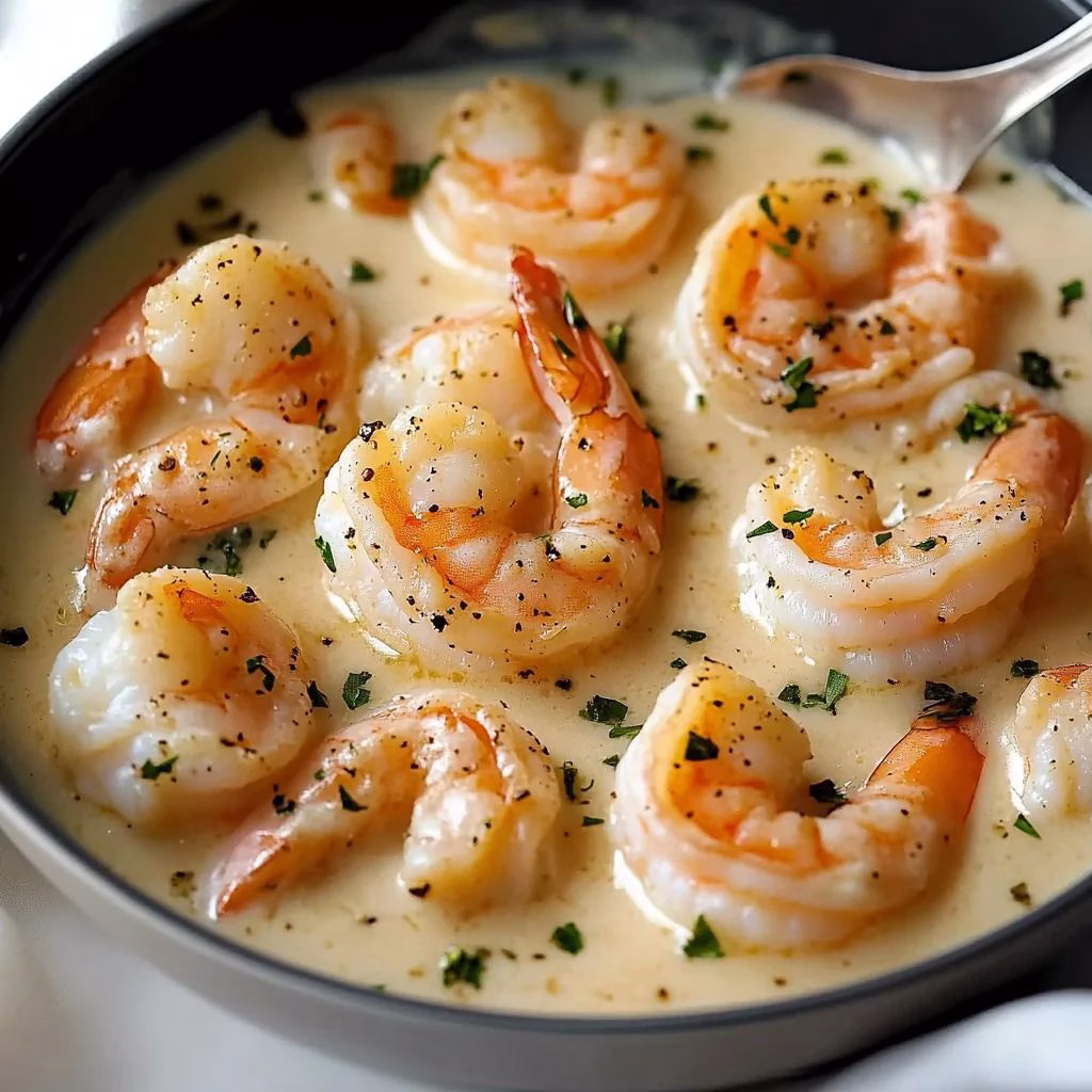 Creamy Garlic Shrimp with Parmesan Recipe