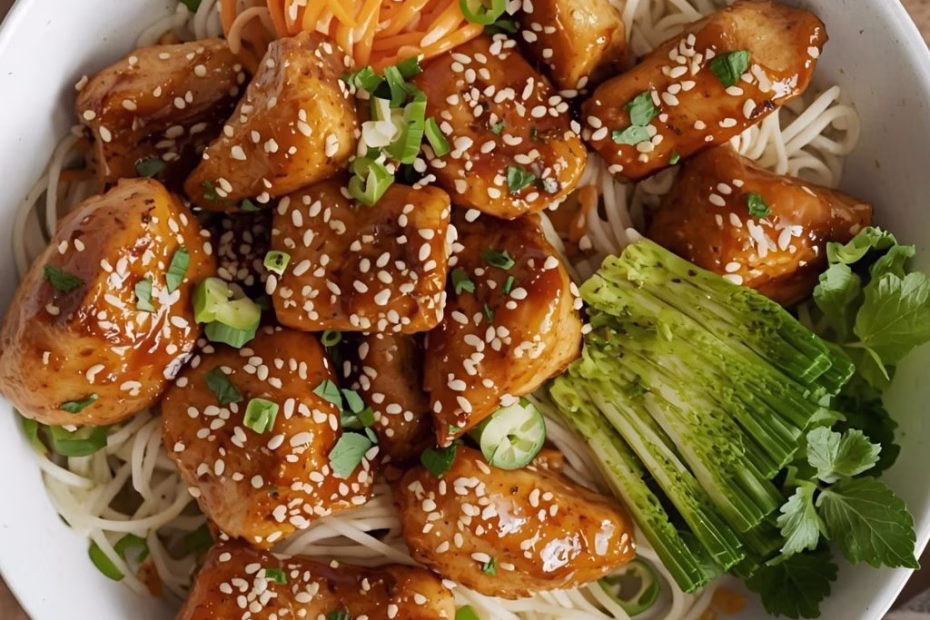 Sesame Chicken Noodle Bowls Recipe