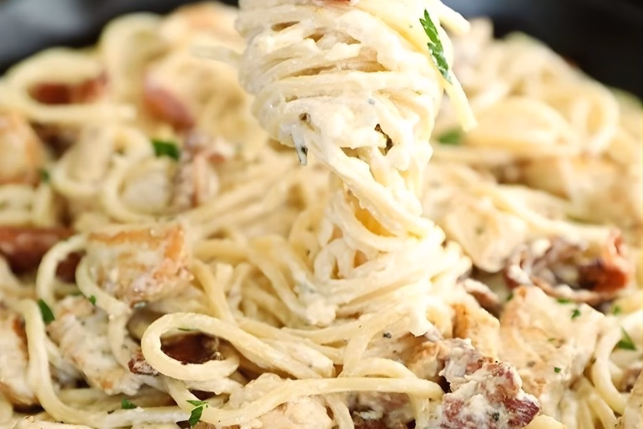 Cream Cheese Bacon Chicken Pasta Recipe