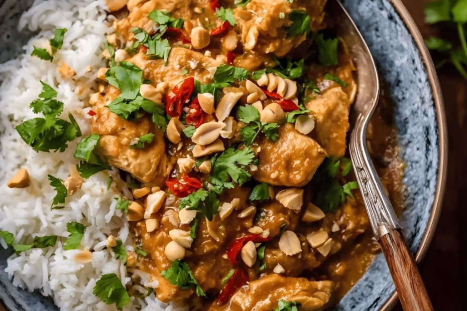Slow Cooker Thai Peanut Chicken Recipe