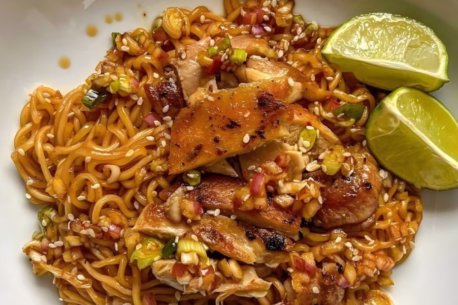 Honey Sesame Chicken Noodle Bake Recipe