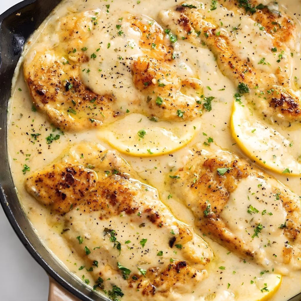 Creamy Lemon Parmesan Chicken Recipe