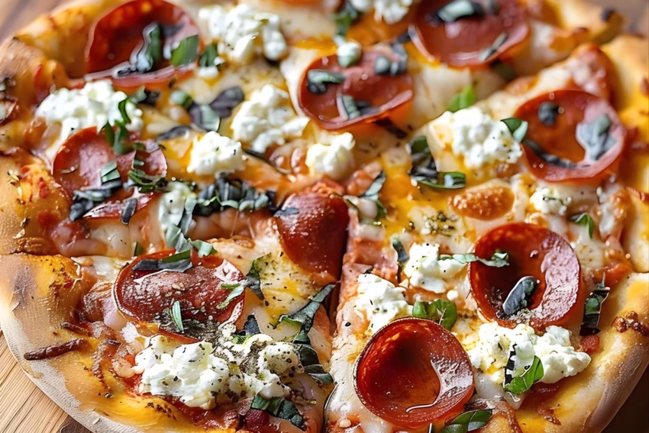 Hot Honey Pepperoni Ricotta Pizza Recipe