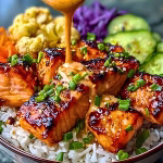 Honey Sriracha Salmon Bowls Recipe