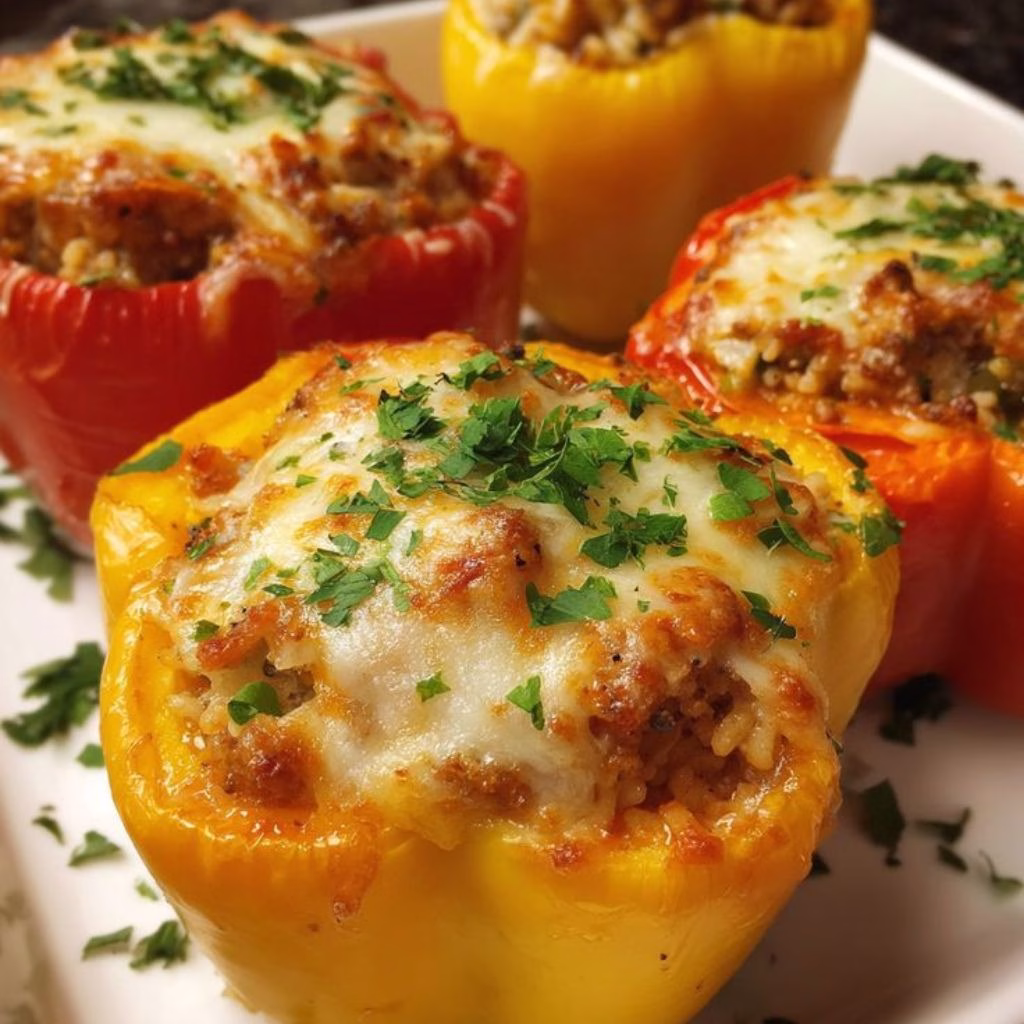 Creamy Chicken Stuffed Peppers Recipe
