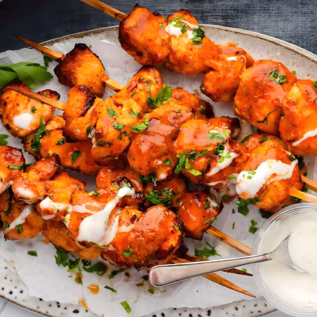 Buffalo Ranch Chicken Skewers Recipe