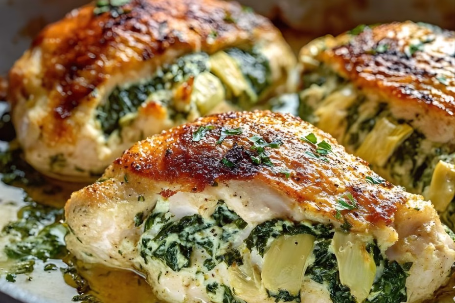 Spinach Artichoke Stuffed Chicken Breast Recipe
