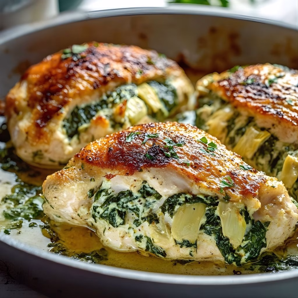 Spinach Artichoke Stuffed Chicken Breast Recipe
