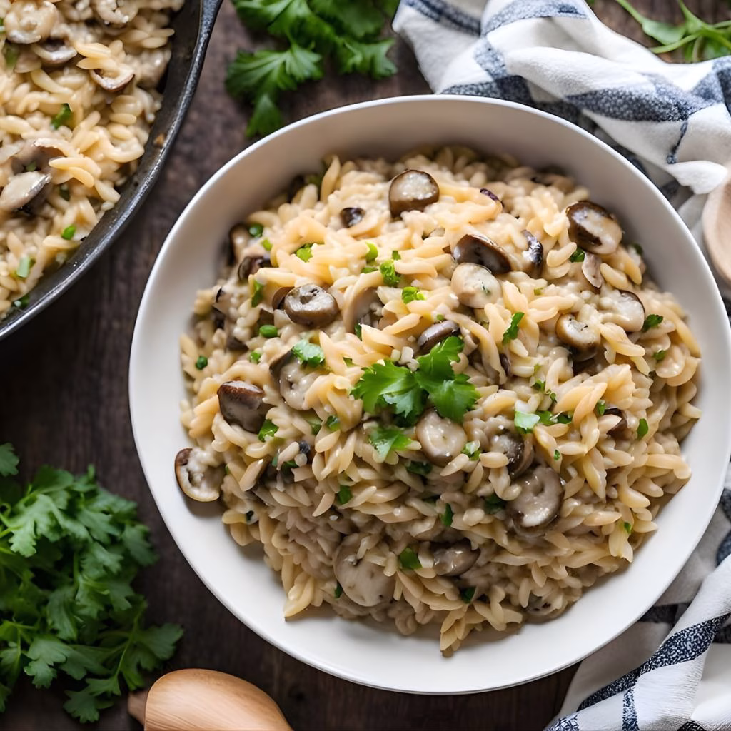 Creamy Ground Turkey and Mushroom Orzo Recipe
