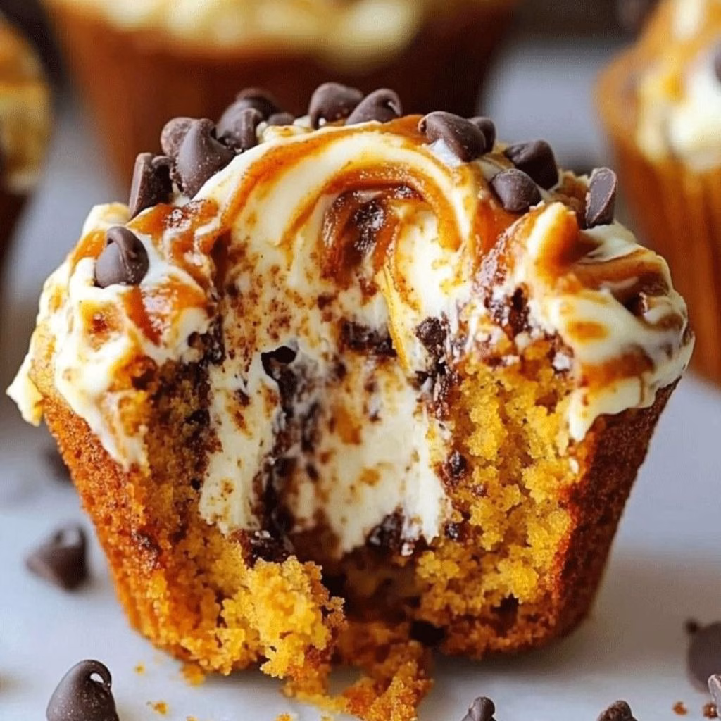 Chocolate Chip Pumpkin Cream Cheese Muffins Recipe
