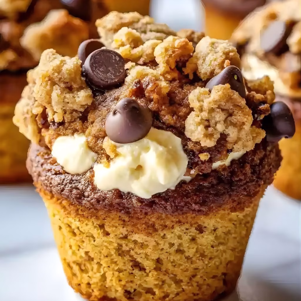 Chocolate Chip Pumpkin Cream Cheese Muffins Recipe
