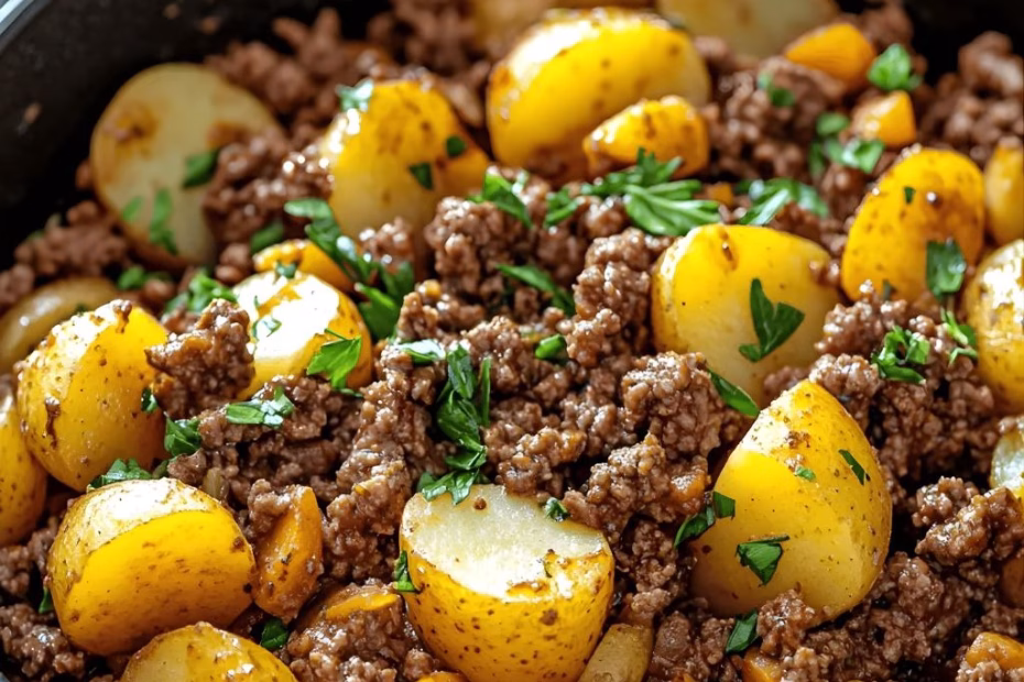 Ground Beef and Potatoes Skillet Recipe
