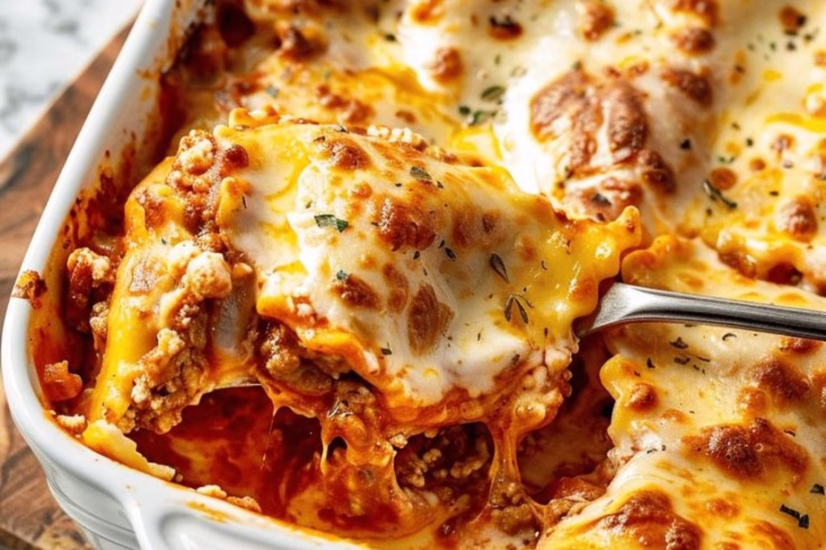 Cheesy Baked Ravioli Recipe
