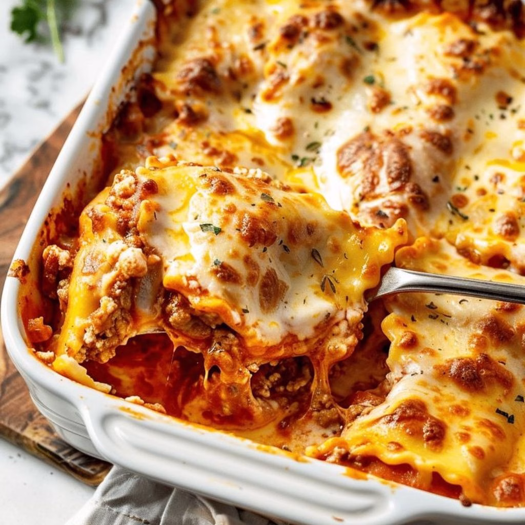 Cheesy Baked Ravioli Recipe