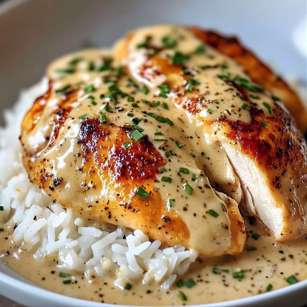 Smothered Chicken and Rice Recipe