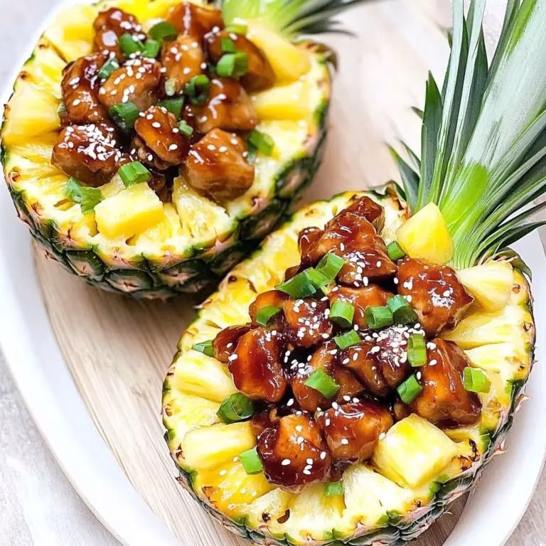 Chicken Teriyaki Pineapple Bowls Recipe