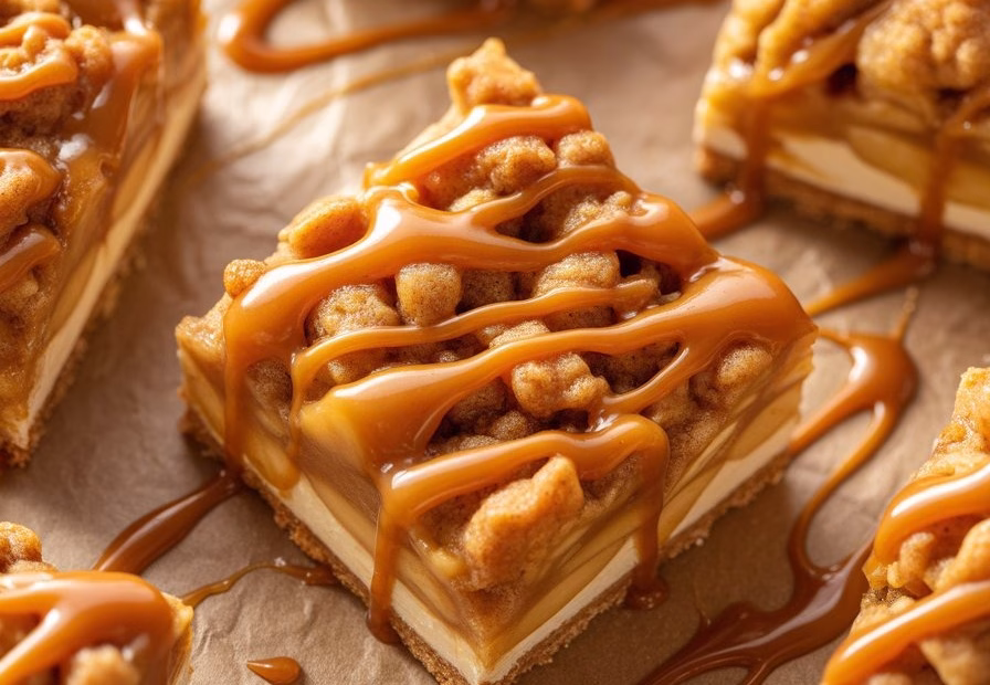 Salted Caramel Apple Pie Bars Recipe