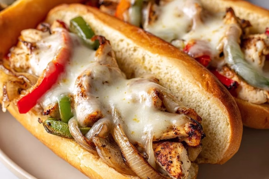 Chicken Cheese Steak Sandwiches Recipe