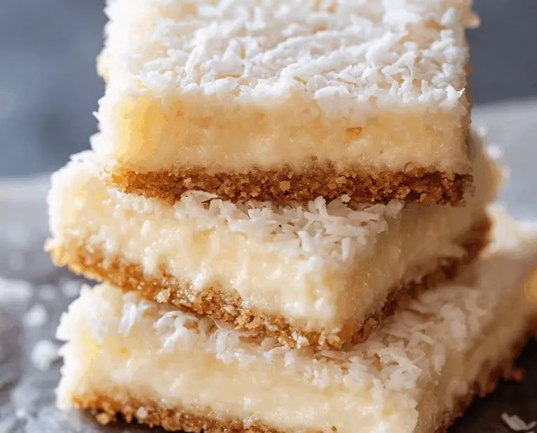Skinny Coconut Cheesecake Bars Recipe
