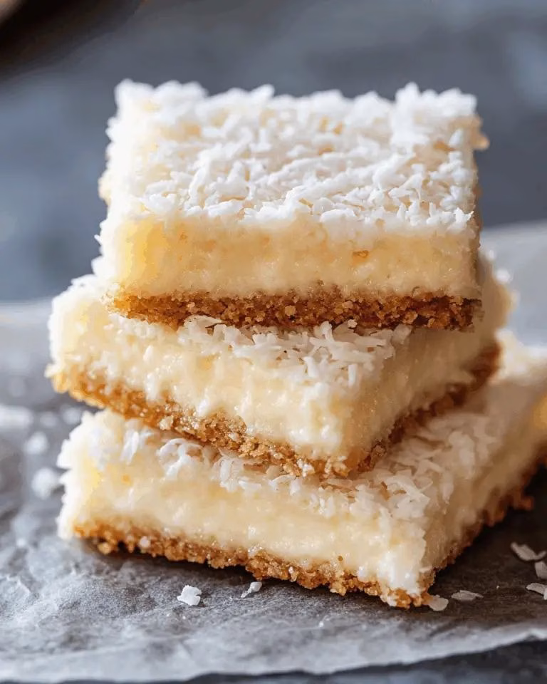 Skinny Coconut Cheesecake Bars Recipe