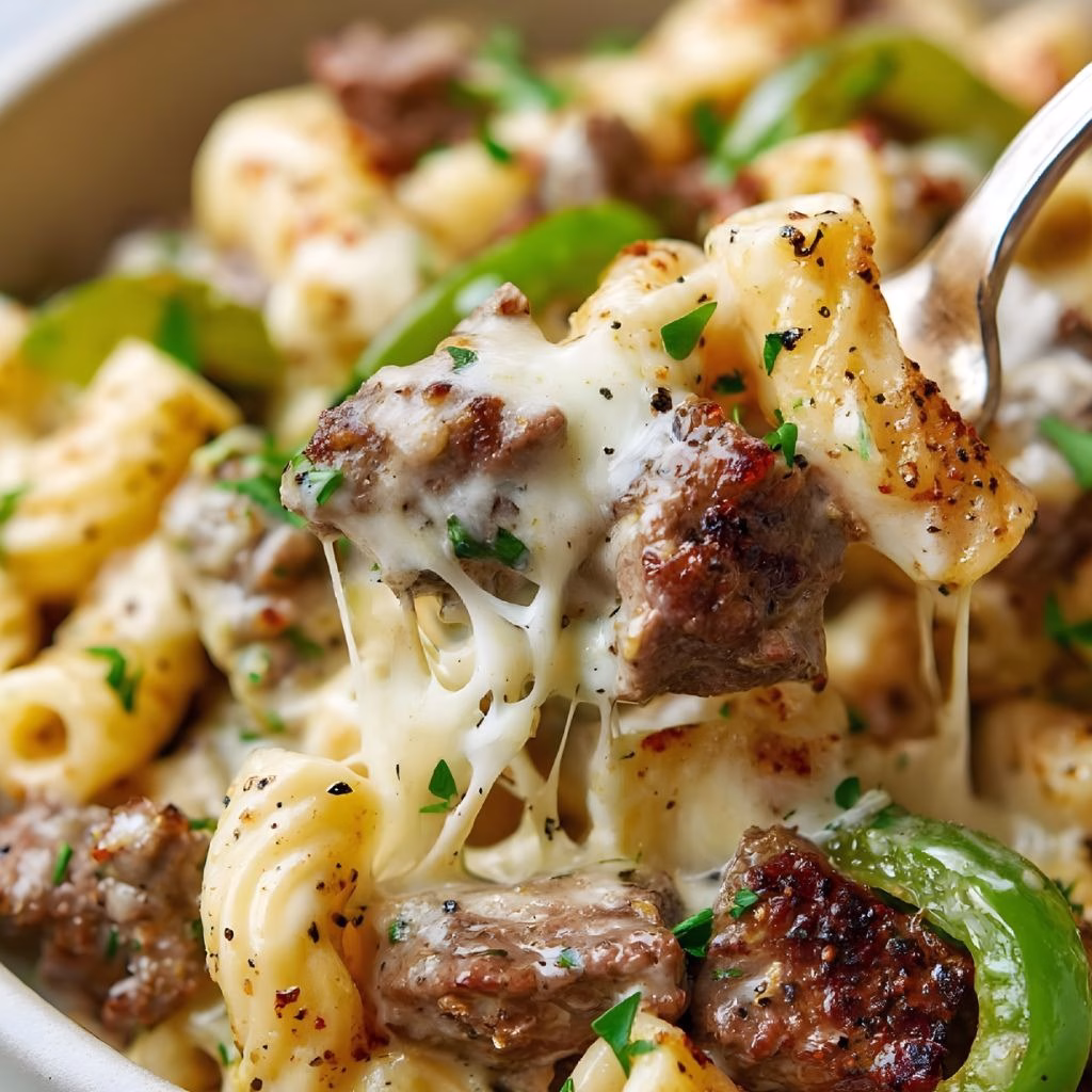 Philly Cheesesteak Pasta Recipe